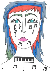 Música (rotulador sobre papel)