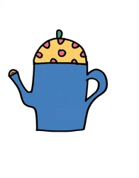 Spotty Tea Pot (rotulador sobre papel )