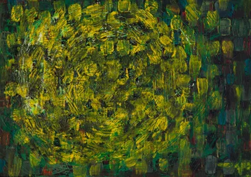 Abstracto en verde y amarillo vivos