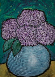 Hortensias de un púrpura intenso