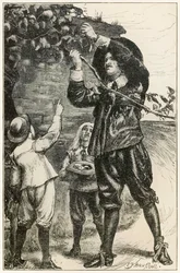 Los niños de Cristiano comenzaron a comer" de "El progreso del peregrino de este mundo, al que está por venir" de John Bunyan