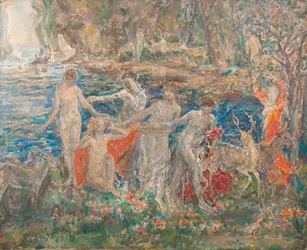 Decoración de primavera: La tierra despierta, exh. 1924 (óleo sobre lienzo)
