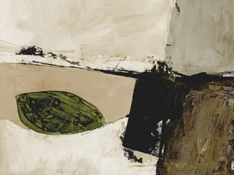 Paisaje abstracto de tonos terrosos