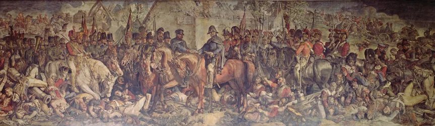 El encuentro de Wellington y Blucher después de Waterloo (pintura mural)