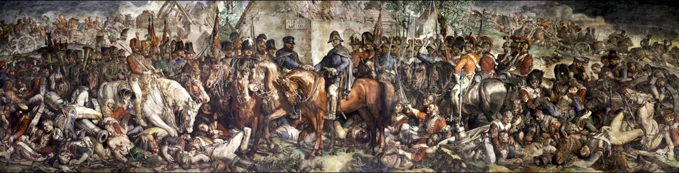 El encuentro de Wellington y Blucher tras la batalla de Waterloo
