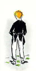 Ilustración para la obra producida por Jules Renard de su novela "Cabeza de Zanahoria"