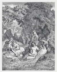 Ilustración para el poema de Tennyson, La Princesa