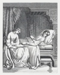 Ilustración para el poema de Tennyson, La Princesa