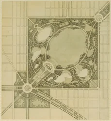 Plano de Chicago, Placa 62, Plano de un Parque Propuesto, 1909