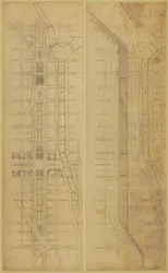 Placa 78 2 Dibujos del Plan de Chicago: Ubicación y disposición sugeridas de la...