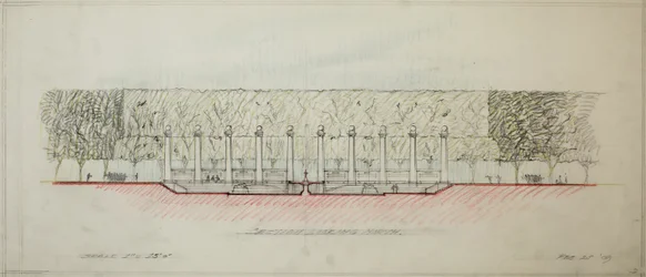 Punto redondo del Potomac, Washington D.C., boceto de sección, 1909