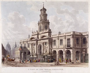 Royal Exchange 2do exterior, Londres, 1816