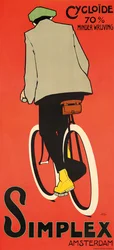 Cartel publicitario de bicicletas Simplex Amsterdam