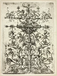 Ornamento con arabescos, 1526/30, impreso en 1684