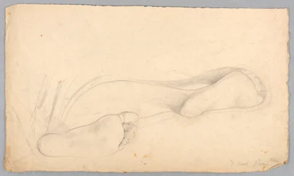 Dibujo, Parte inferior de un par de pies, 1840