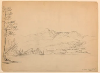Dibujo, Montaña Chocorua desde Cara