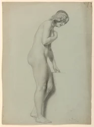 Dibujo, Desnudo femenino, 1858