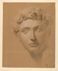 Dibujo, Cabeza masculina de un yeso, 1840