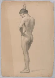 Dibujo, Desnudo masculino de pie, noviembre de 1866