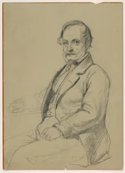 Dibujo, Hombre sentado, ca. 1860