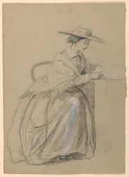 Dibujo, Sra. Sheppard Gandy sentada, 1859