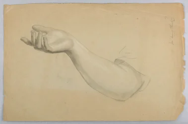 Dibujo, Estudio para "Una lección de caridad", 1850