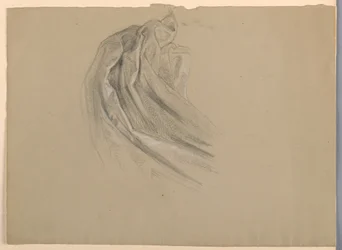 Dibujo, Estudio para "Una Magdalena", D, 1852