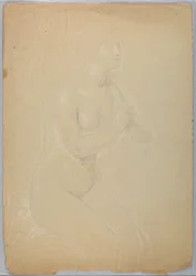 Dibujo, Estudio para "Una Magdalena", F, 1852