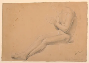 Dibujo, Estudio para "La comunión de los enfermos", 1844-45