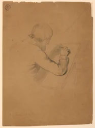 Dibujo, Estudio para "La comunión de los enfermos", 1844-45