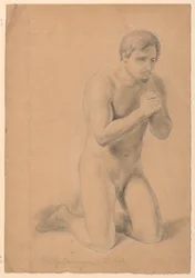 Dibujo, Estudio para "La comunión de los enfermos", 1844