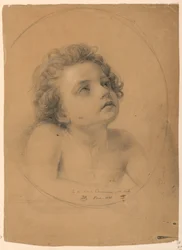 Dibujo, Estudio para "La comunión de los enfermos", 1845