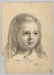 Dibujo, Estudio para duplicado de "Christiana", 1850