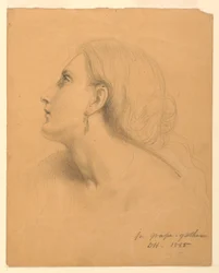 Dibujo, Estudio para "Vendimiadores", julio de 1855
