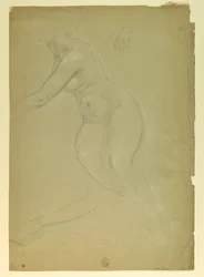Dibujo, Estudio para "Justice and Pe, 1886