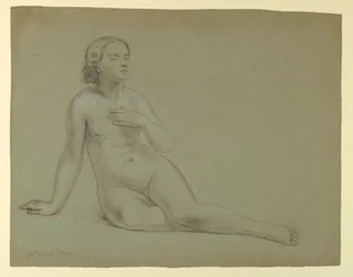 Dibujo, Estudio para "El sueño de Mercy", 1857