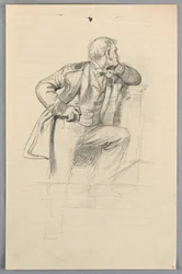 Dibujo, Estudio para "Grupo científico", 1858