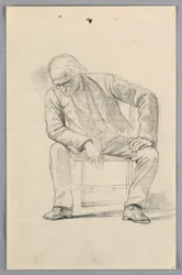 Dibujo, Estudio para "Grupo científico", 1858