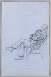 Dibujo, Estudio para "Grupo científico", 1858