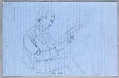 Dibujo, Estudio para "Grupo científico", 1858