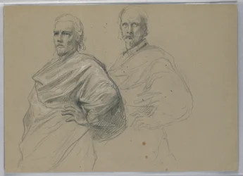 Dibujo, Estudio para "Tiziano mostrando, 1871-72