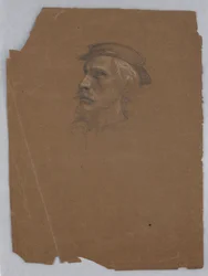 Dibujo, Estudio para "Tiziano mostrando, 1872