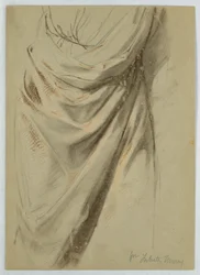 Dibujo, Estudio para "Tribute Money", 1852