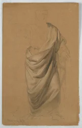 Dibujo, Estudio para "Tribute Money", julio de 1852