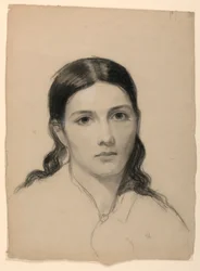 Dibujo, La mujer del artista Sophie, 1853