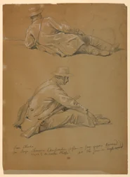 Dibujo, Dos estudios del artista, 1864
