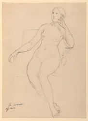 Desnudo femenino sentado