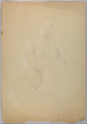 Desnudo femenino, estudio para "Una Magdalena"