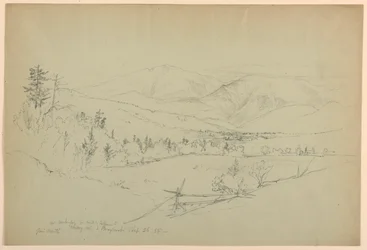 Monte Washington desde la carretera por Jefferson, New Hampshire