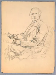Boceto para Retrato de un Hombre Sentado